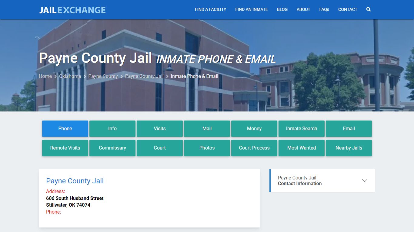 Inmate Phone - Payne County Jail, OK - Jail Exchange